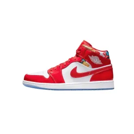 Air Jordan 1 Mid White Chile Red Pollen