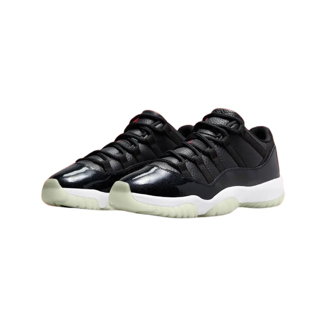 Air Jordan 11 Low Retro 72-10 Black Gym Red White Sail