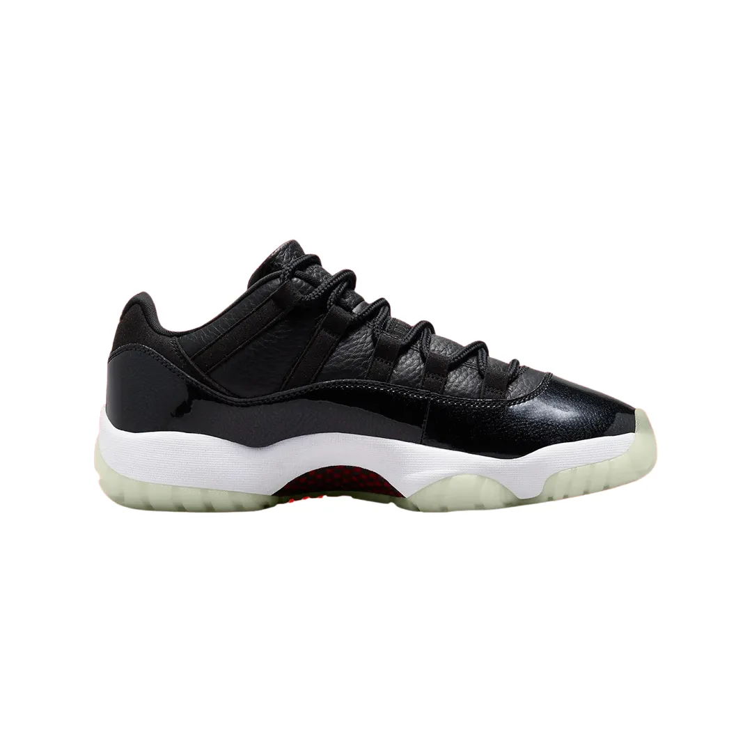 Air Jordan 11 Low Retro 72-10 Black Gym Red White Sail