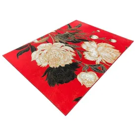 Alina Snowwave Peony Rug 160 x 220cm Red