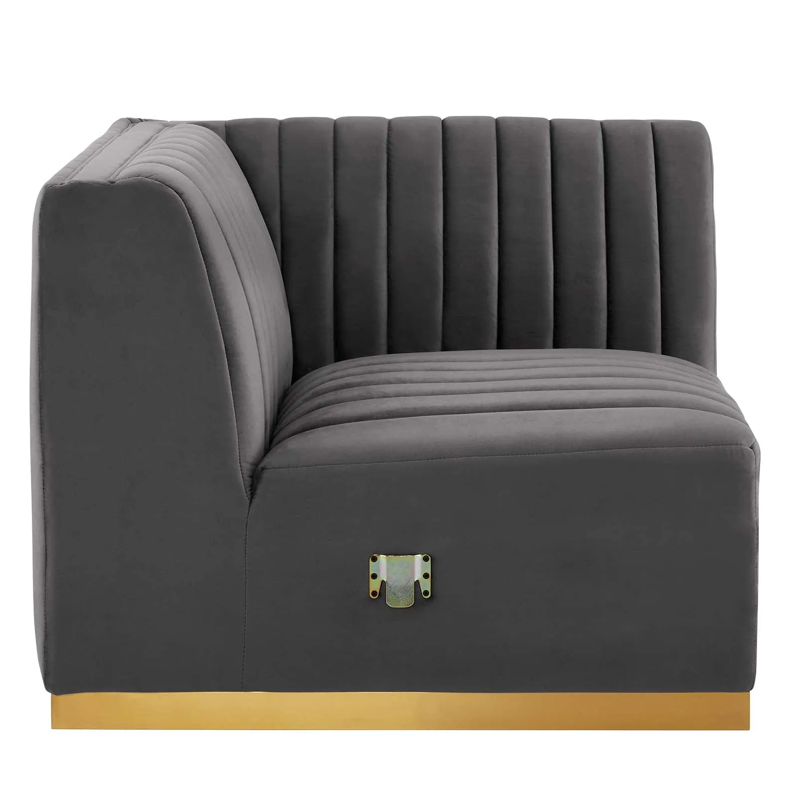 Conjure Channel Tufted Performance Velvet Right Corner Chair by Modway