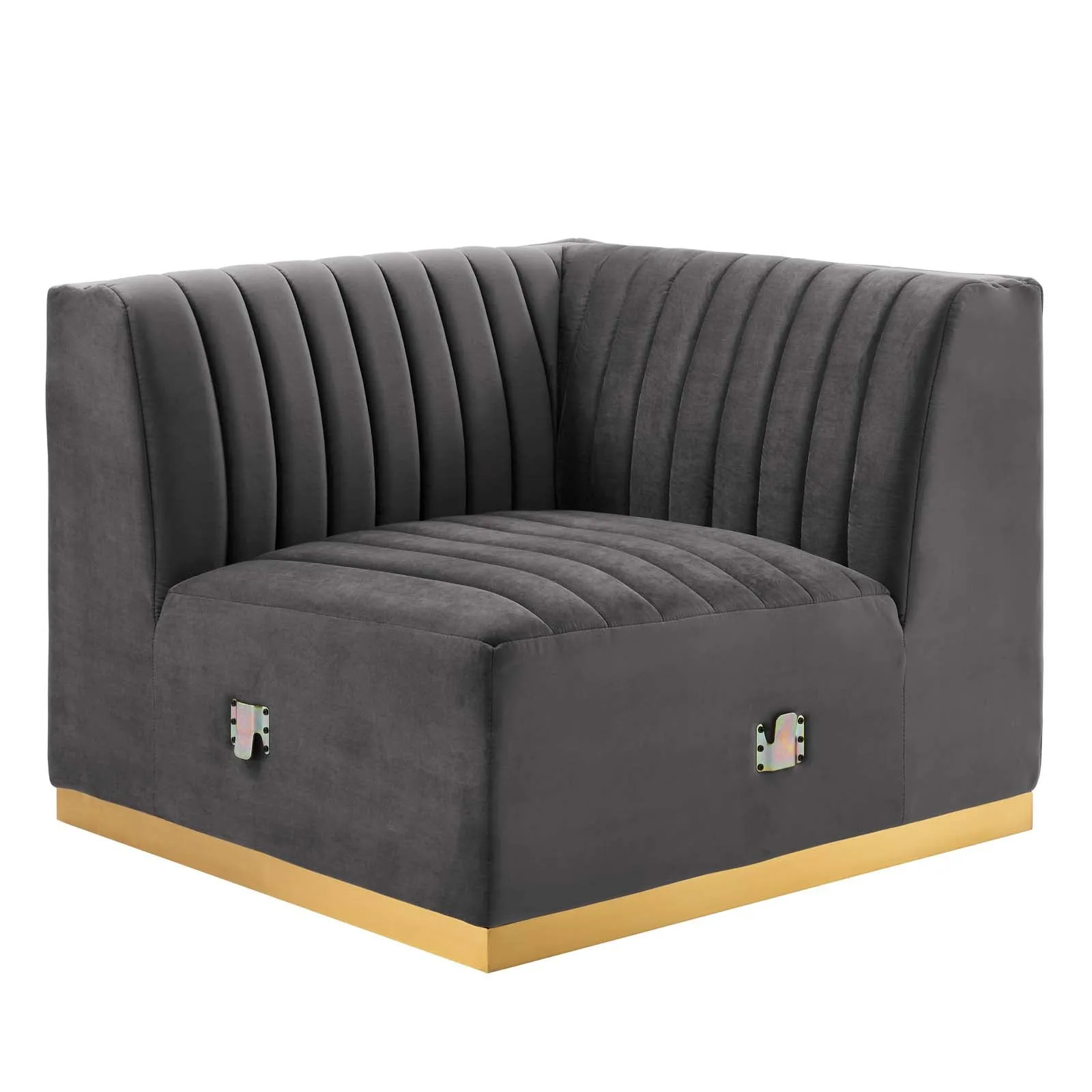 Conjure Channel Tufted Performance Velvet Right Corner Chair by Modway