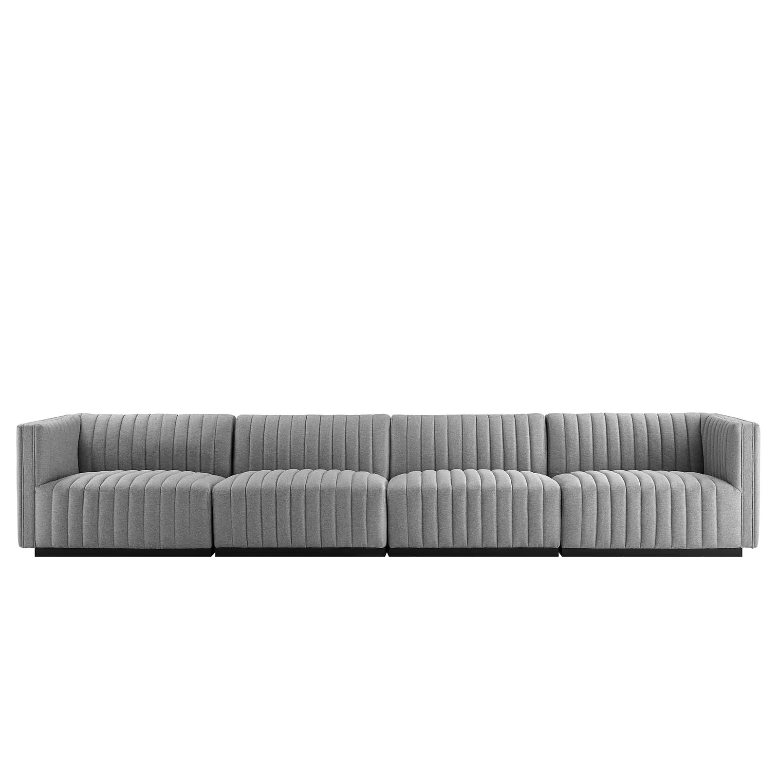 Conjure Channel Tufted Upholstered Fabric 4-Piece Sofa by Modway