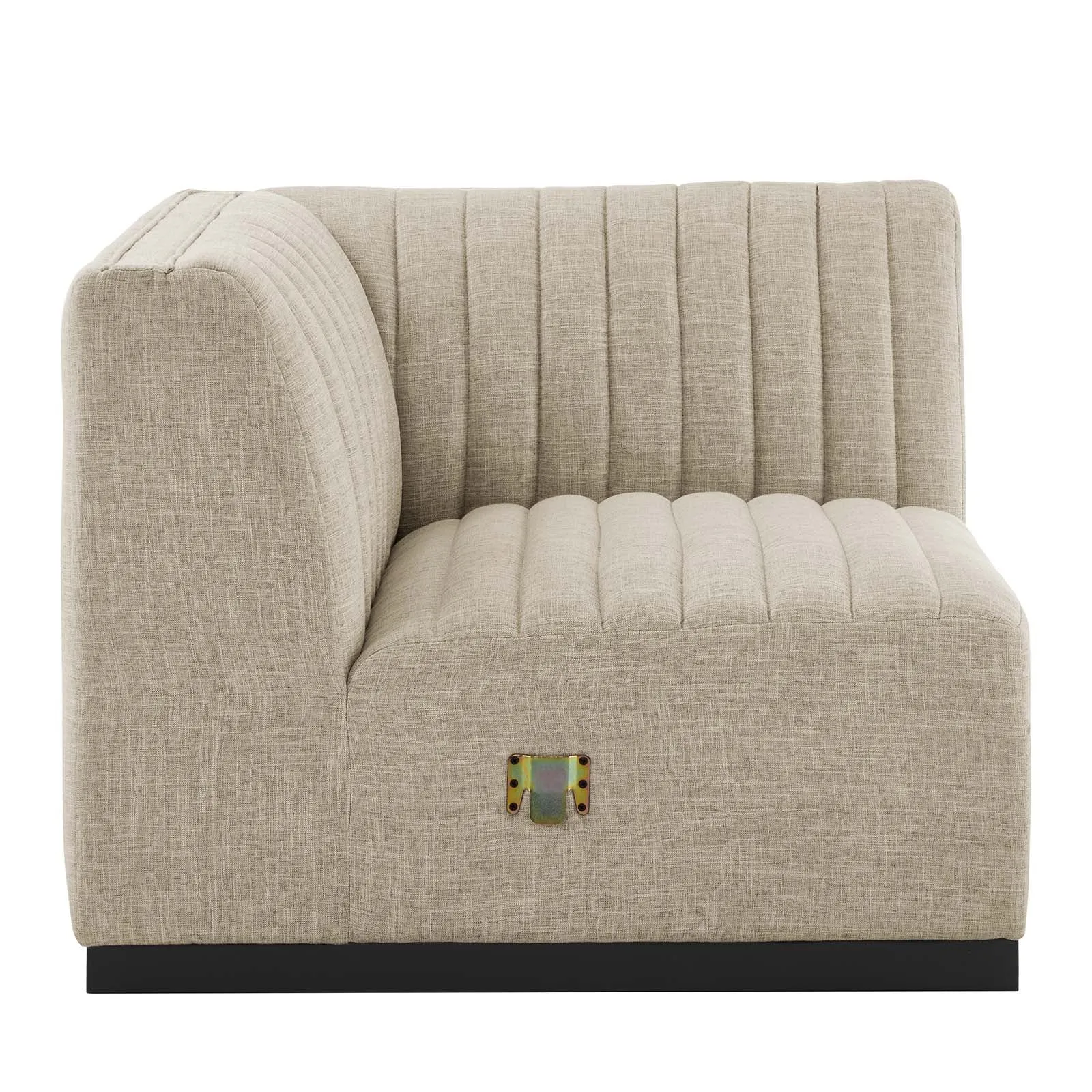 Conjure Channel Tufted Upholstered Fabric Left Corner Chair by Modway