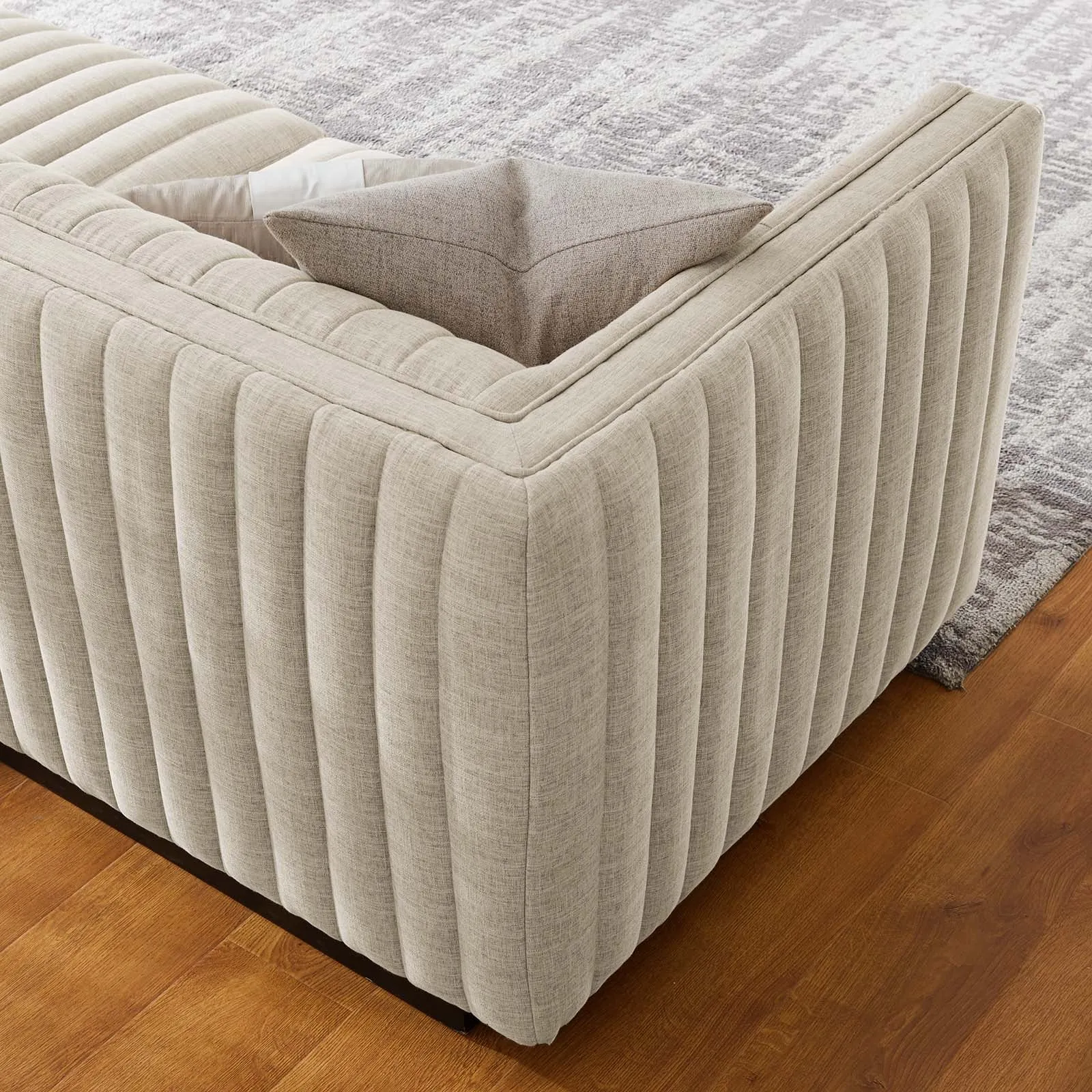 Conjure Channel Tufted Upholstered Fabric Sofa by Modway