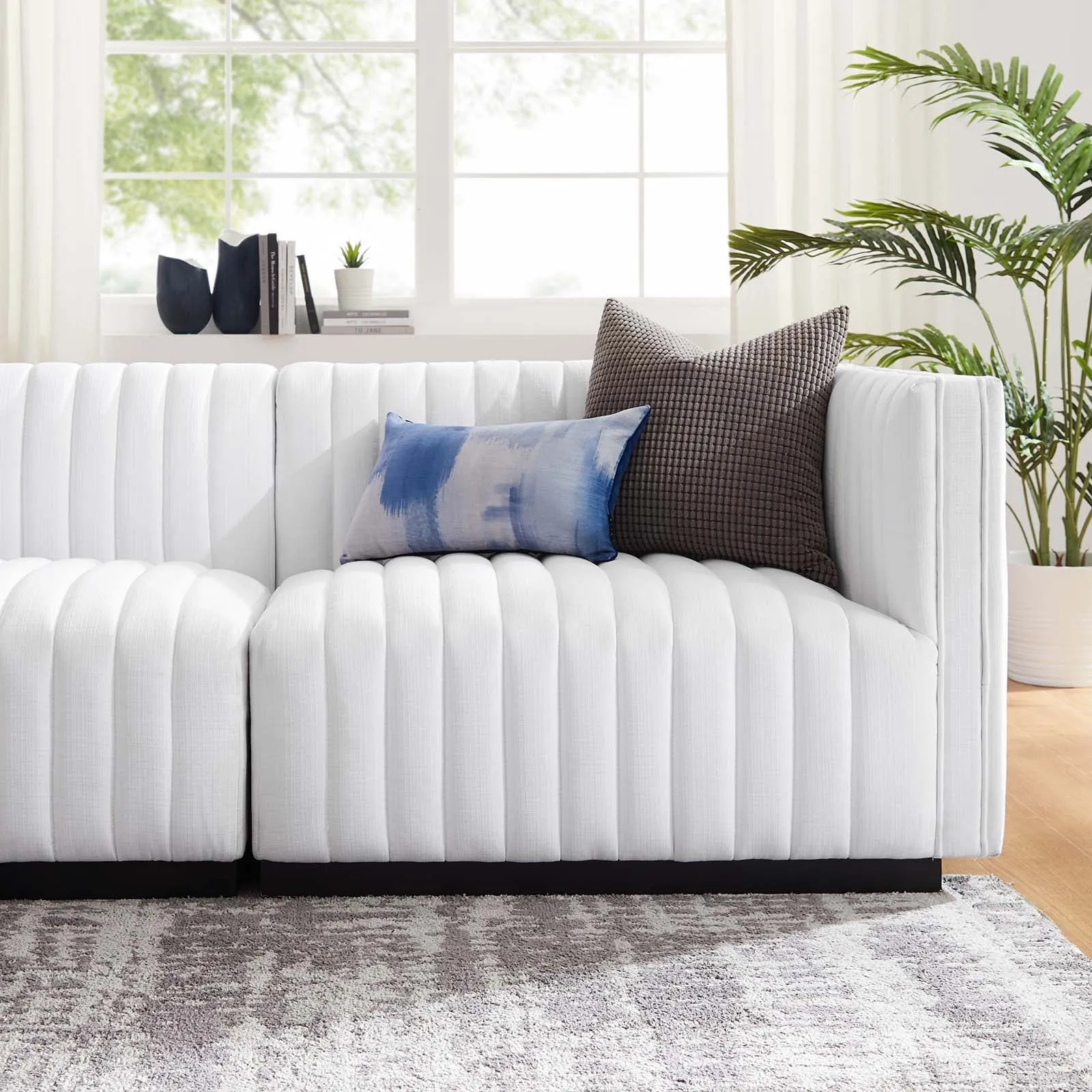 Conjure Channel Tufted Upholstered Fabric Sofa by Modway