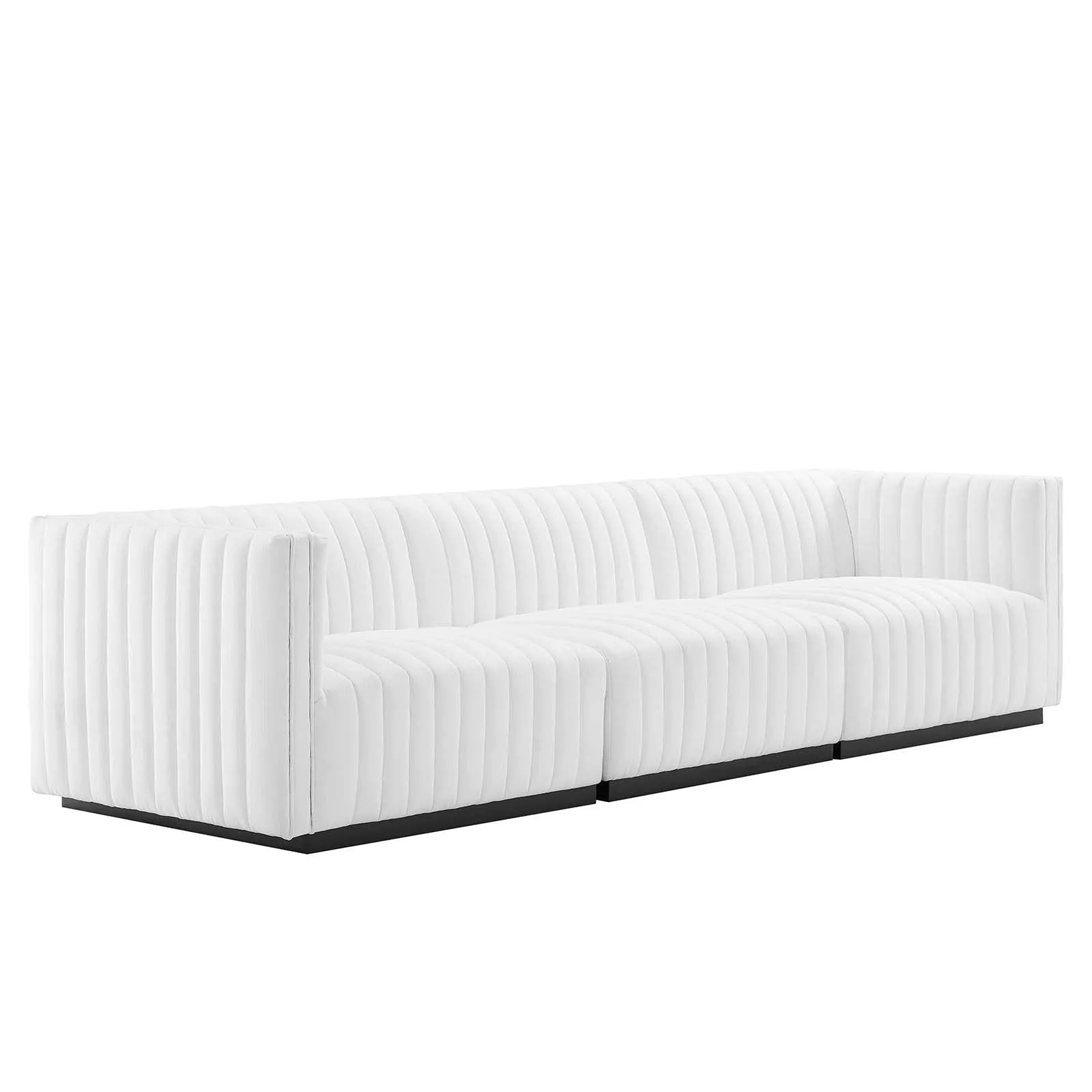 Conjure Channel Tufted Upholstered Fabric Sofa by Modway