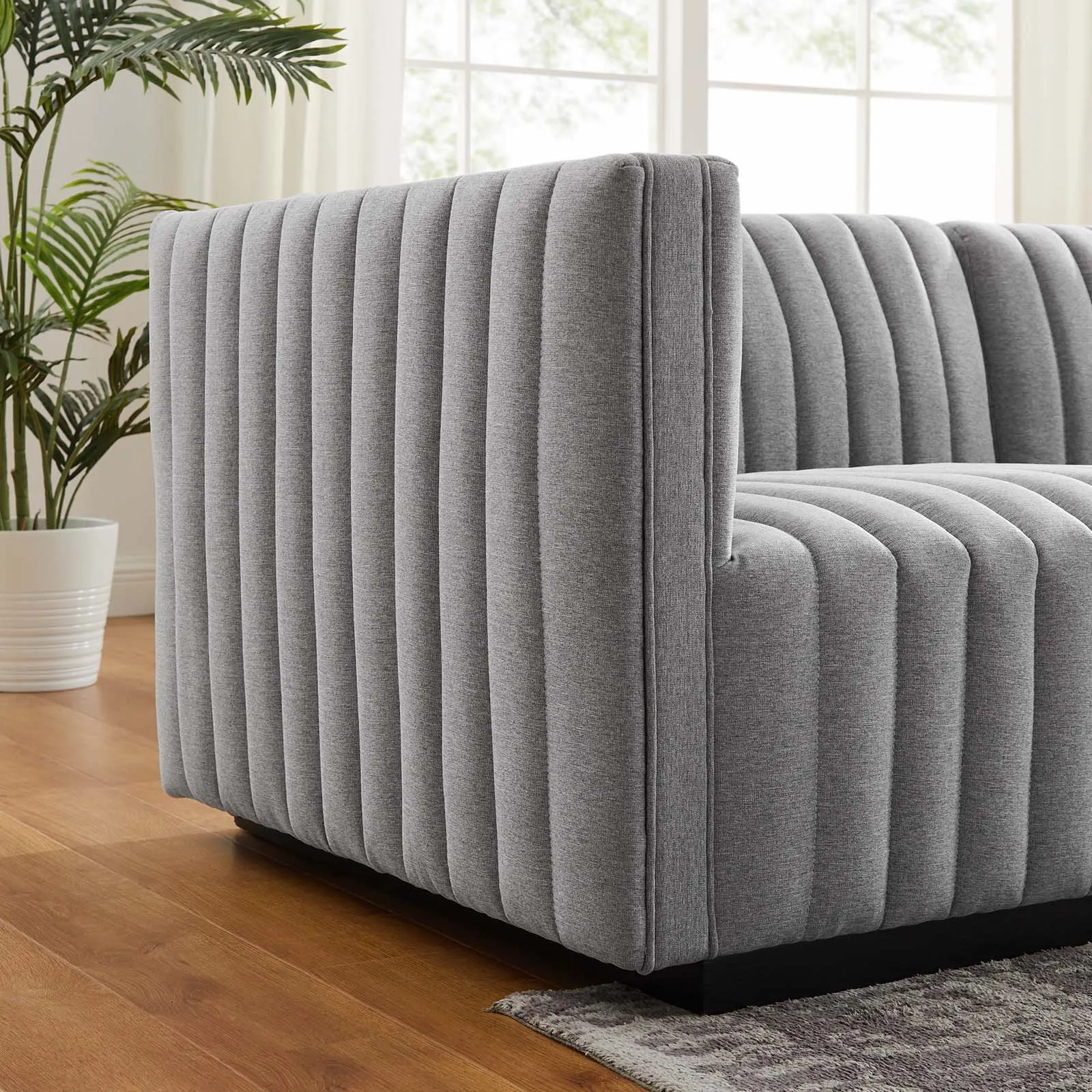 Conjure Channel Tufted Upholstered Fabric Sofa by Modway