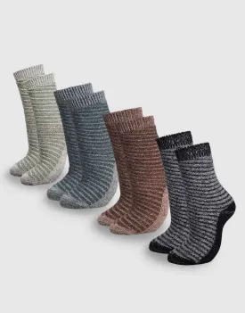 Earthy Morning Wool Crew Socks 4 Pack