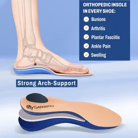 GEIASOU Orthotic Insoles Comfort Memory Foam Arch Support Foot Pain Relief