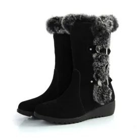 Groovywish Mid-Calf Orthopedic Boots Fur New Trend 2024 Winter Shoes