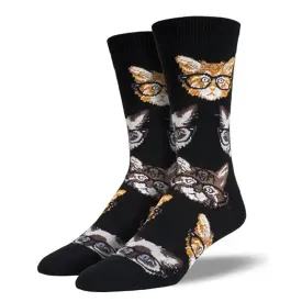 'Hipster Kittens' Men's Printed Socks