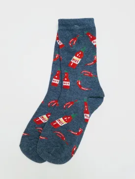 Hot Sauce Pepper Crew Socks