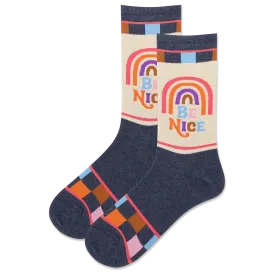 HOTSOX Women's Be Nice Crew Sock