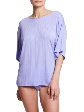 Mellow Luxe Oversized Tee Lavender Mist Purple