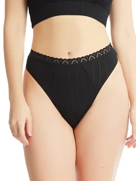 MellowLuxe™ High Cut Thong Black