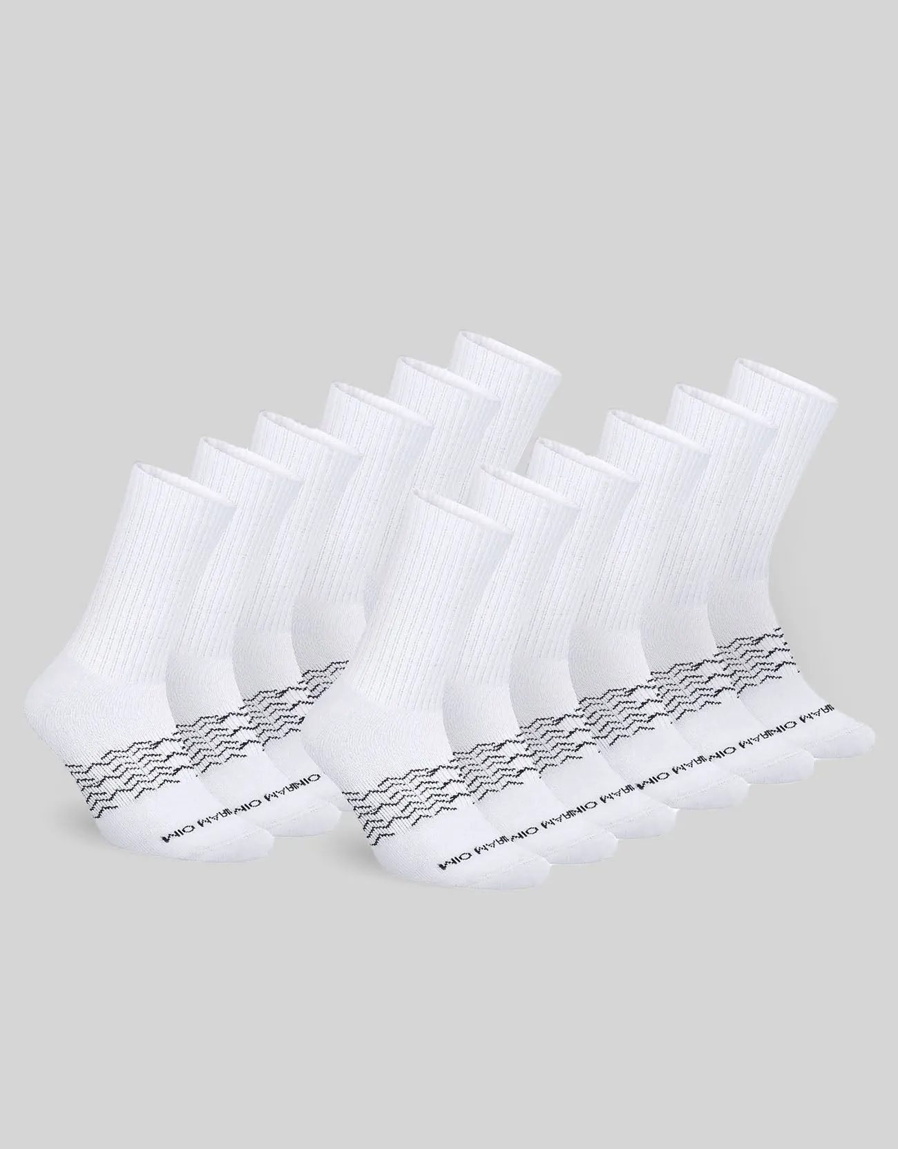 Men's Moisture Control Athletic Crew Socks - 12 pack