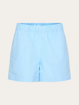 Poplin elastic waist shorts - Airy Blue