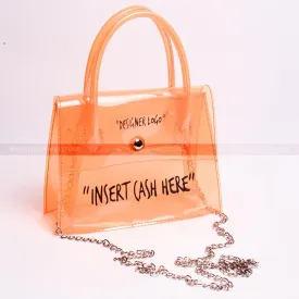 Transparent bags with long chain 02