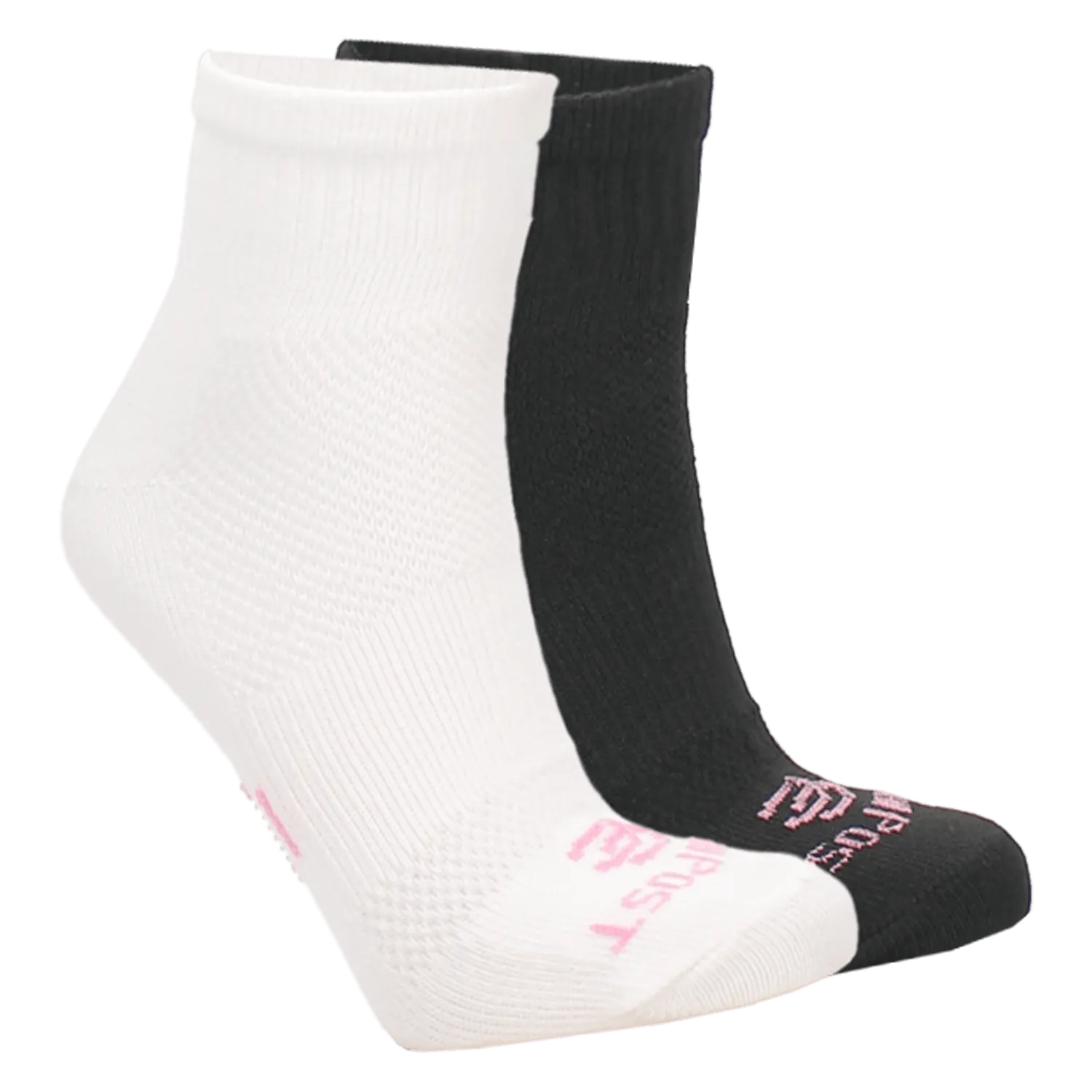 WOMEN'S QUARTERS LITE BLACK SOCKS